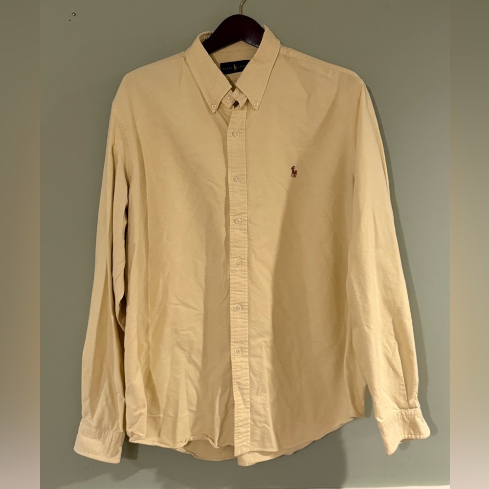 Ralph Lauren Men’s Button-Down Oxford Shirt (XXL) – Yellow